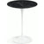 Saarinen Side Table - 16" Round side/end table Knoll White Nero Marquina marble, Satin finish 