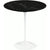 Saarinen Side Table - 20” Round side/end table Knoll White Nero Marquina marble, Satin finish 