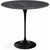 Saarinen Side Table - 22” Oval side/end table Knoll Black Nero Marquina marble, Satin finish 