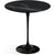 Saarinen Side Table - 20” Round side/end table Knoll Black Nero Marquina marble, Shiny finish 
