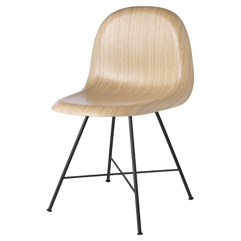 3D Dining Chair - Center Base Dining Chair Gubi Oak 
