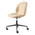 Beetle Meeting Chair 4-Star Base with Castors - Height Adjustable - Front Upholstered - Veneer Shell Chairs Gubi 