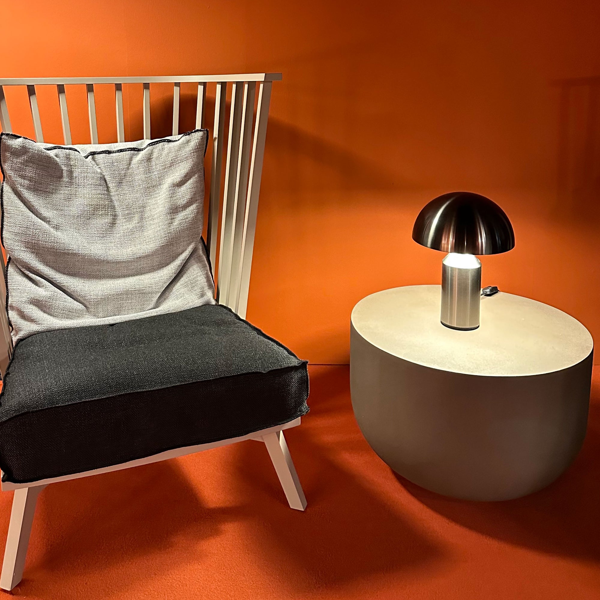 Atollo Nickel Table Lamp Table Lamps Oluce 
