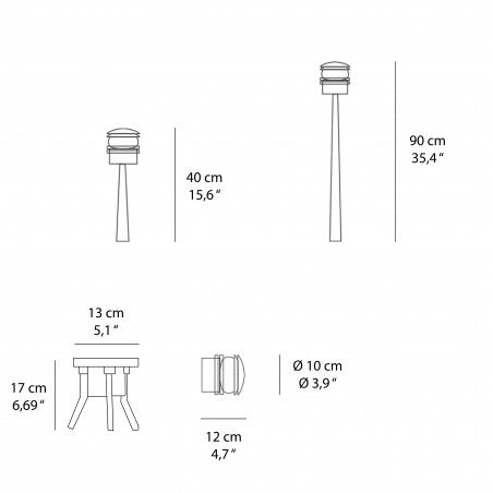 Fresnel Outdoor Floor Lamp