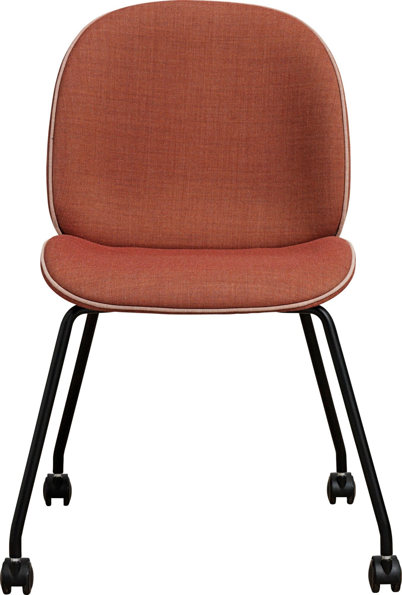 Beetle Meeting Chair 4 Legs with Castors - Fully Upholstered Chairs Gubi 