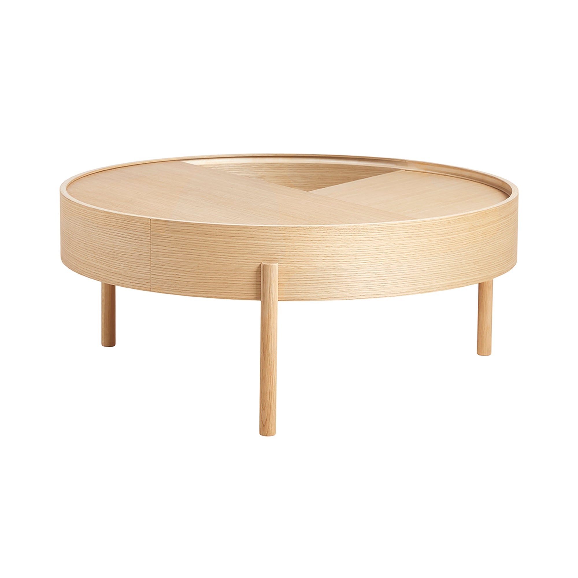 Arc Coffee Table Coffee table Woud Large White Pigmented Oak 
