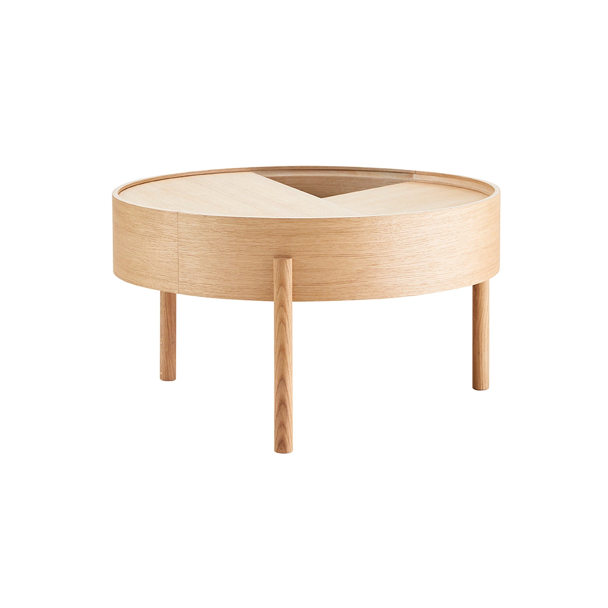 Arc Coffee Table Coffee table Woud Small White Pigmented Oak 