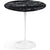 Saarinen Side Table - 20” Round side/end table Knoll White Portoro marble, Satin finish 