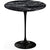 Saarinen Side Table - 20” Round side/end table Knoll Black Portoro marble, Shiny finish 