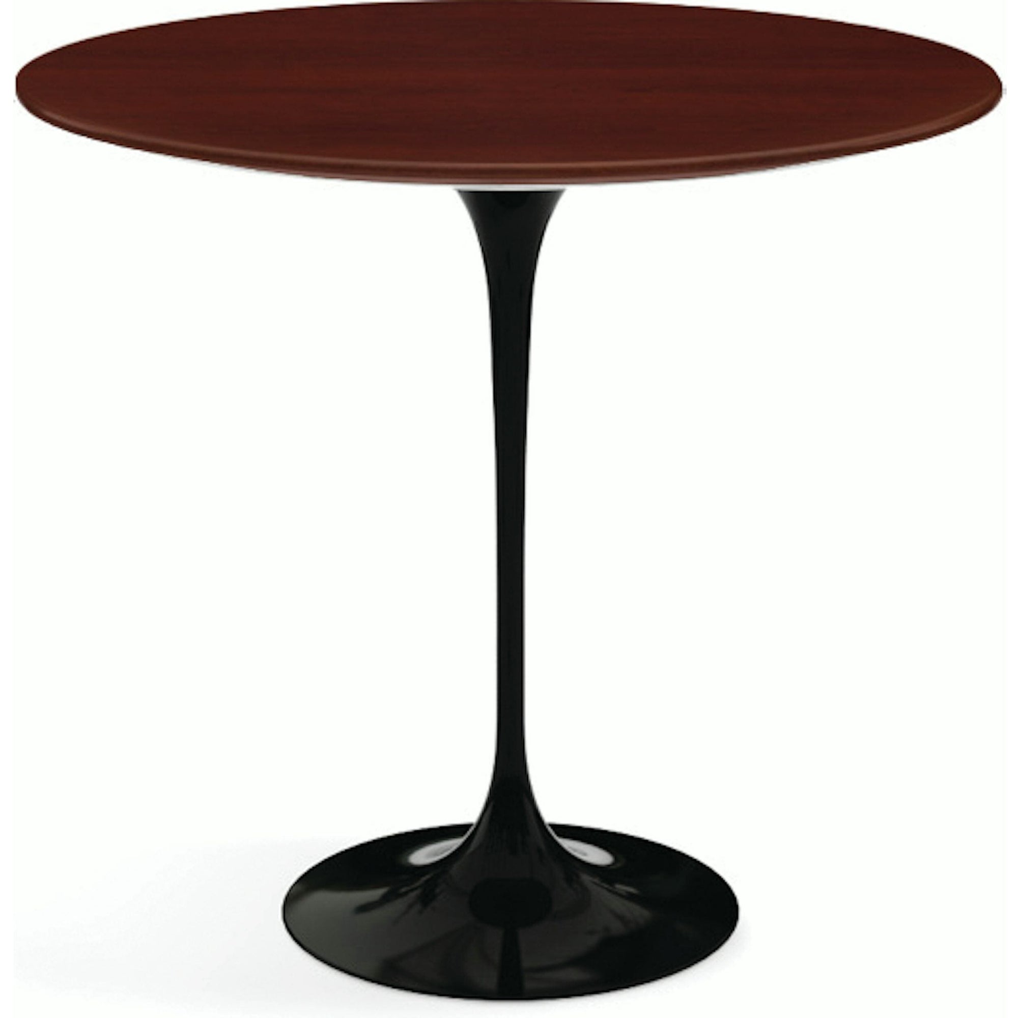 Saarinen Side Table - 22” Oval side/end table Knoll Black Reff Dark Cherry 