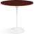 Saarinen Side Table - 22” Oval side/end table Knoll White Reff Dark Cherry 