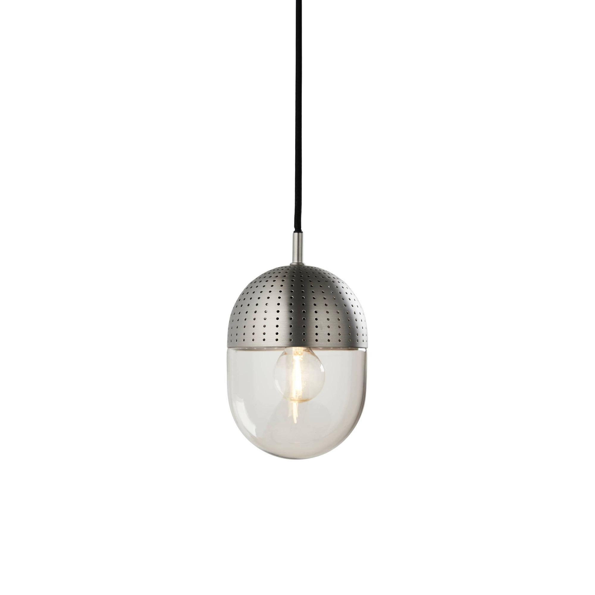 Dot Pendant Light hanging lamps Woud Medium - 6.5" Satin Plated 