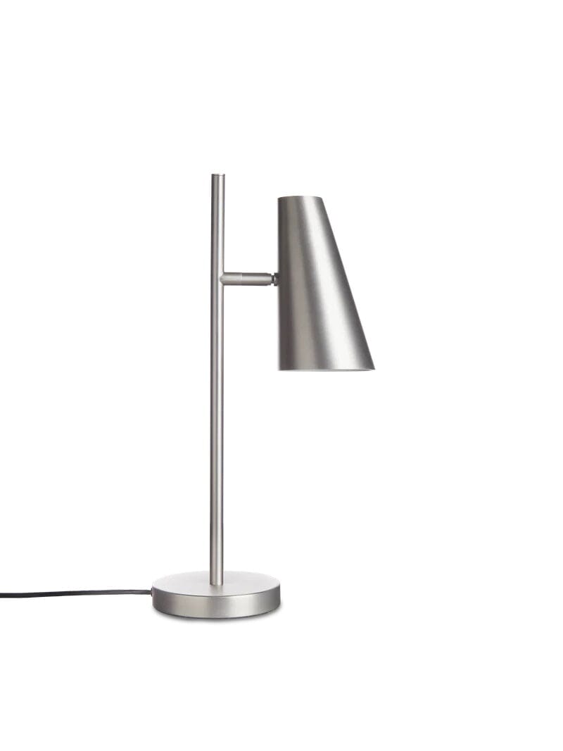 Cono Table Lamp Table Lamps Woud Satin Silver 