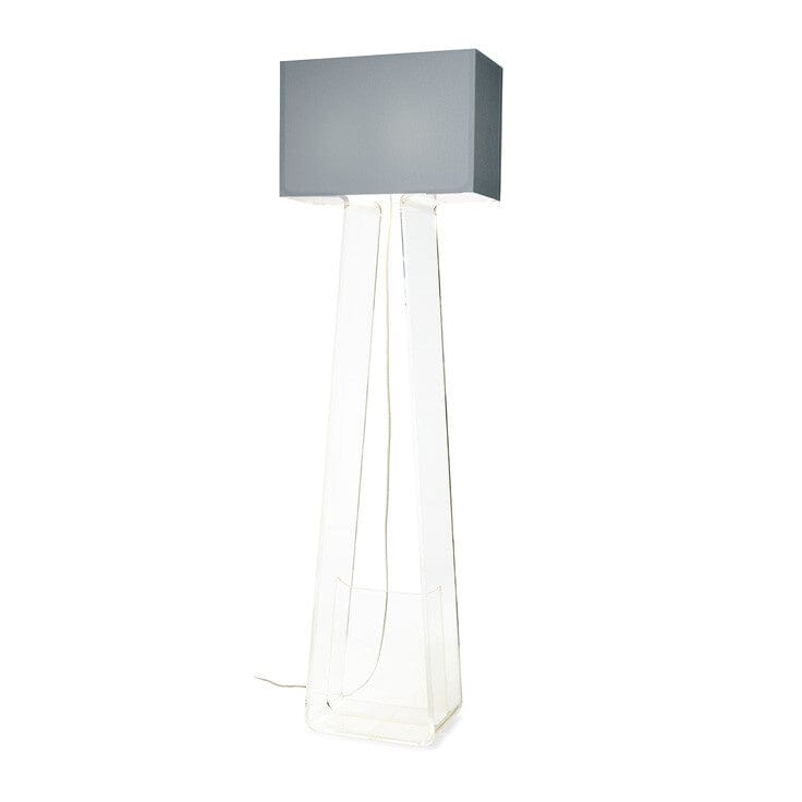 Tube Top Floor Lamp Floor Lamps Pablo 60” H Silver Shade / Clear Body 