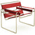 Wassily Chair - Gold lounge chair Knoll Belting Leather Red 