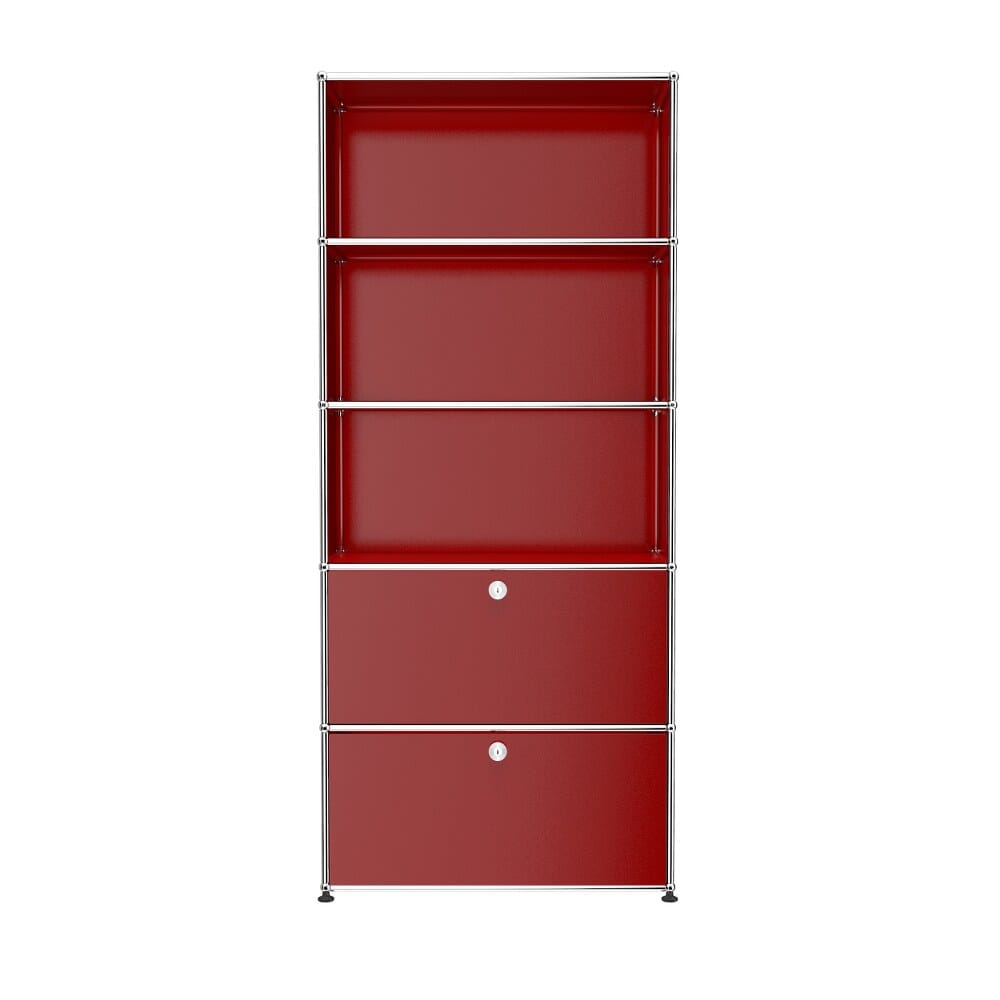 USM Haller shelving R1 office USM Ruby Red 