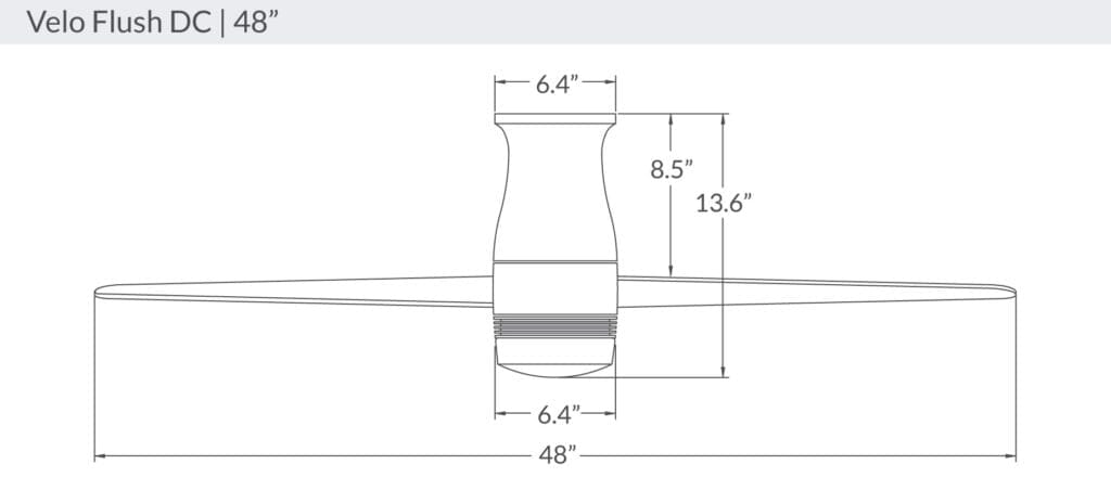 Velo Flush DC Ceiling Fan Ceiling Fans Modern Fan Co 