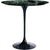 Saarinen Side Table - 20” Round side/end table Knoll Black Verde Alpi marble, Shiny finish 