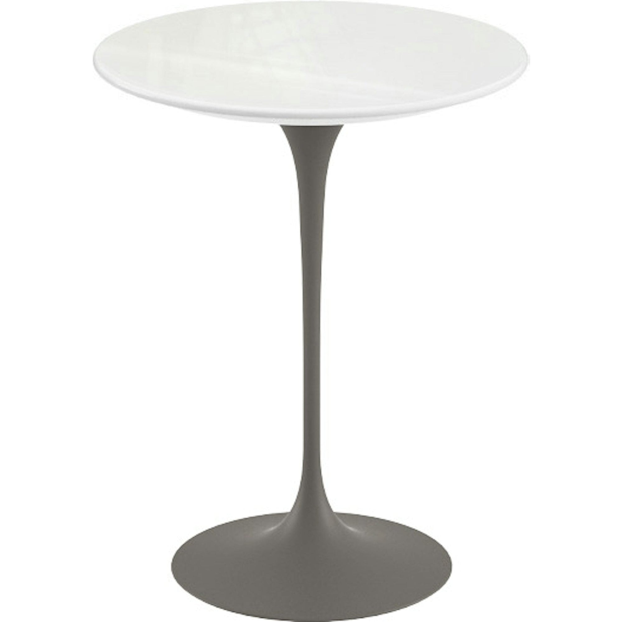 Saarinen Side Table - 16" Round side/end table Knoll Grey Vetro Bianco 