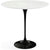 Saarinen Side Table - 22” Oval side/end table Knoll Black Vetro Bianco 