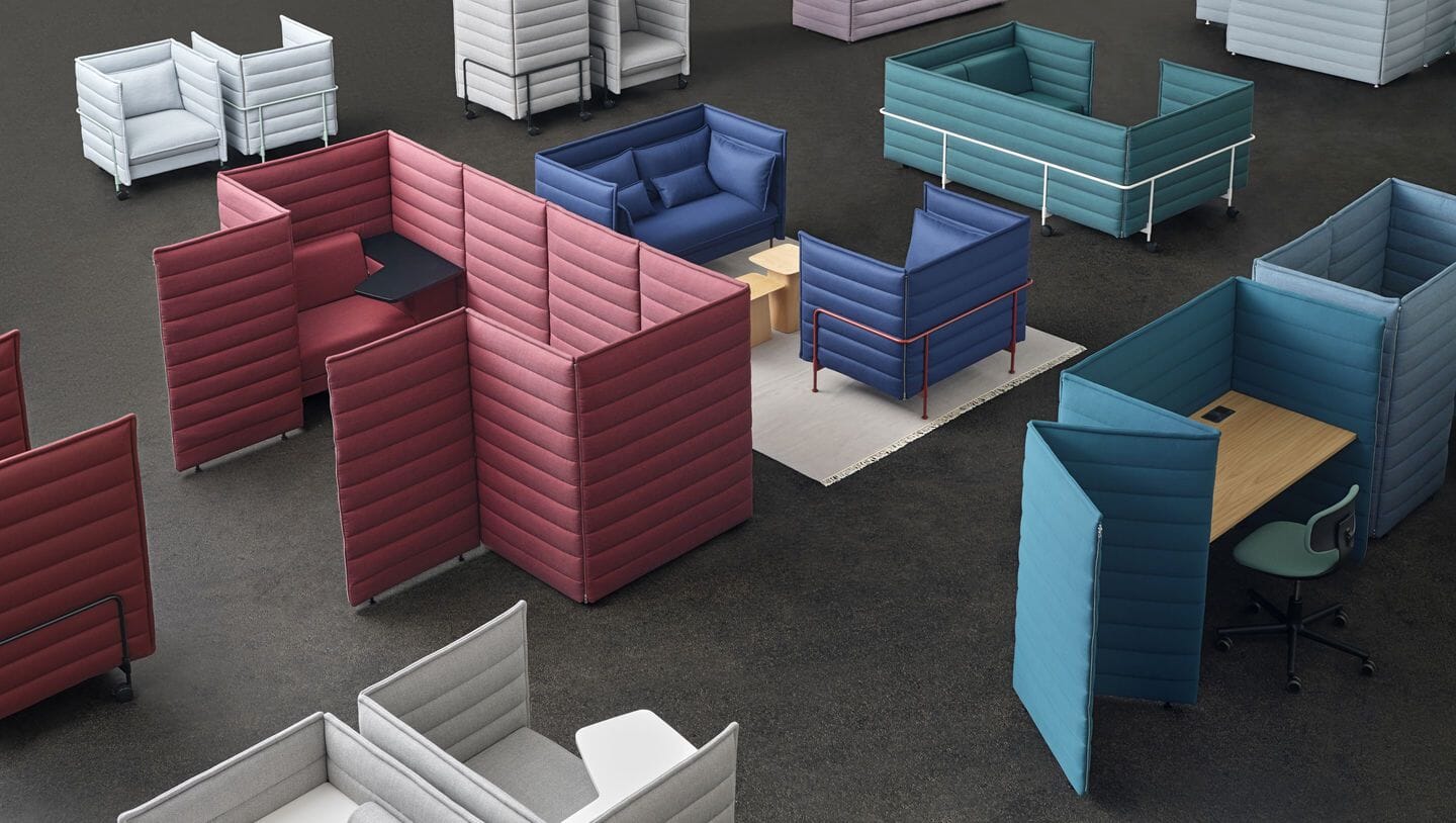 Alcove Love Seat Lowback Sofa Vitra 