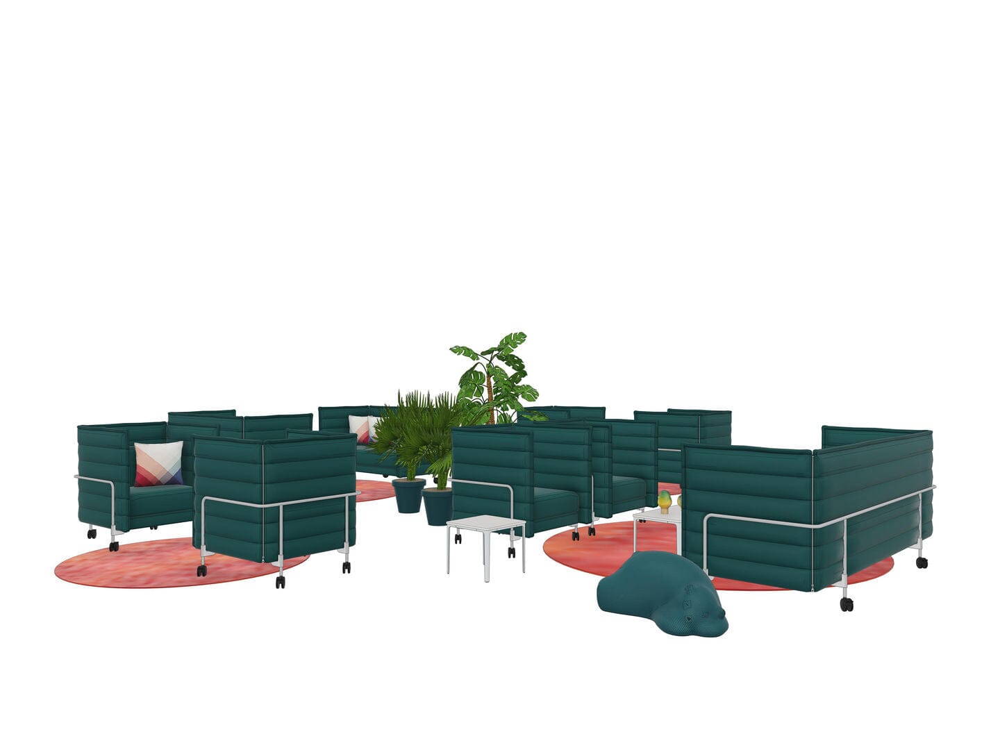 Alcove Love Seat Lowback Sofa Vitra 