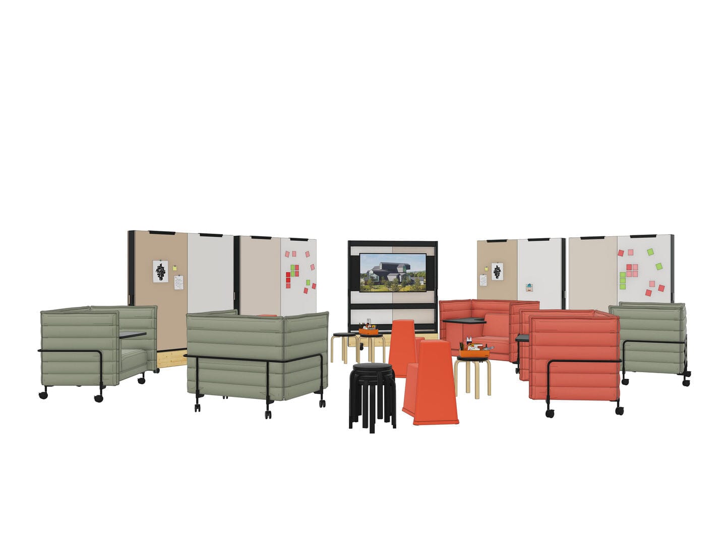 Alcove Love Seat Lowback Sofa Vitra 