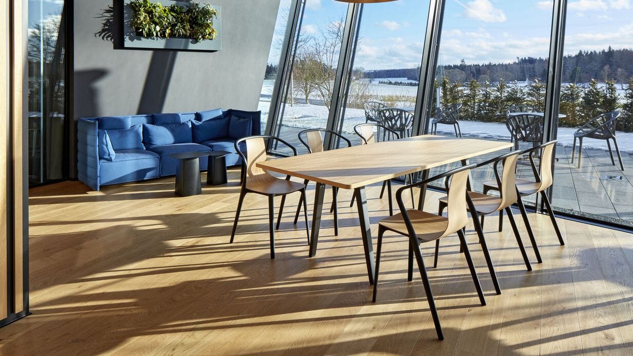 Belleville Armchair Wood Side/Dining Vitra 