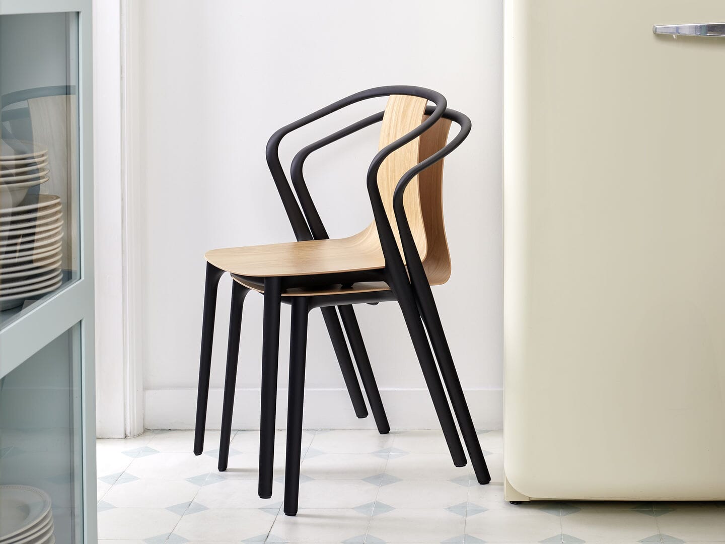 Belleville Armchair Wood Side/Dining Vitra 