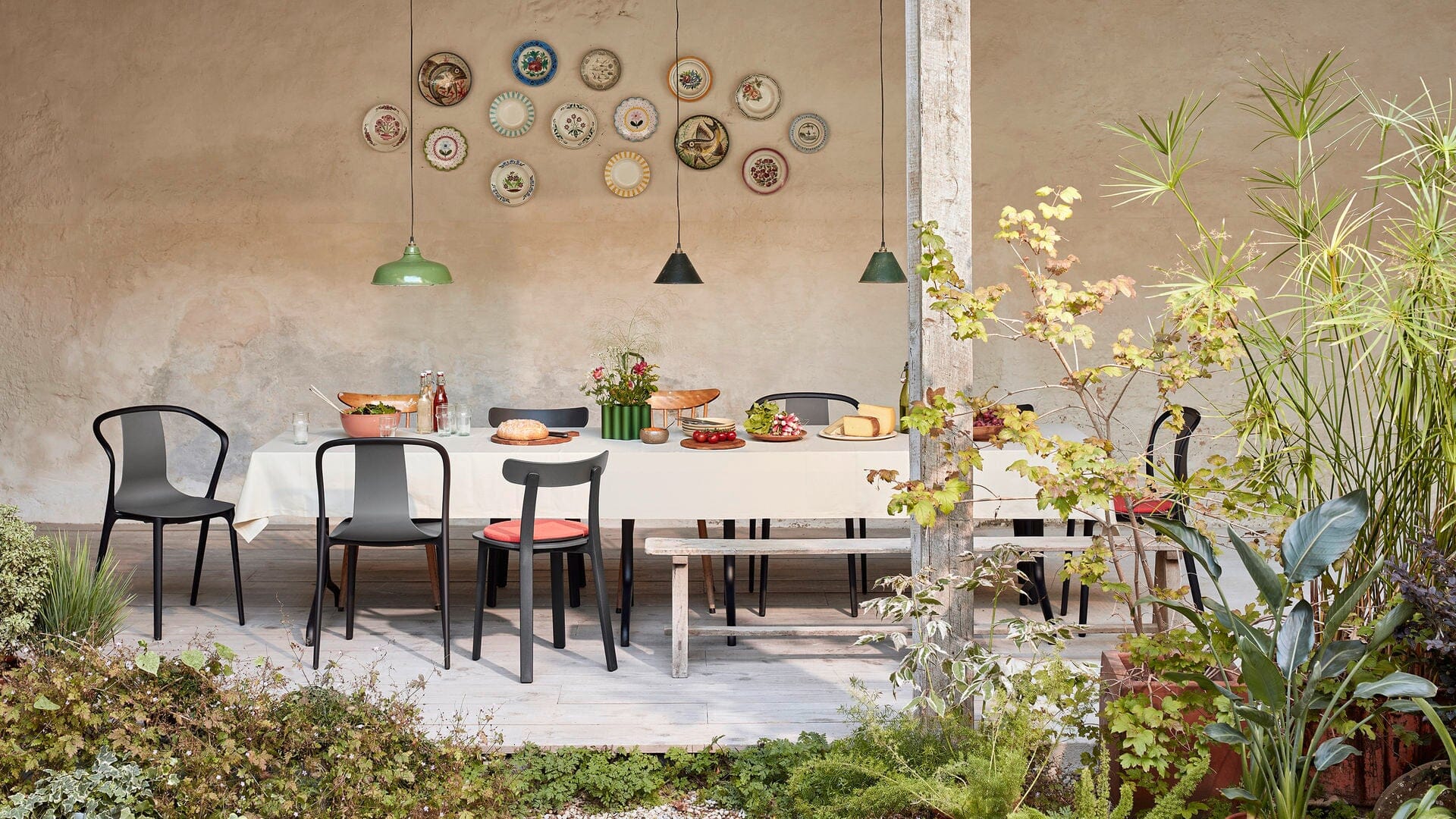 Belleville Side Chair Plastic Outdoors Vitra 