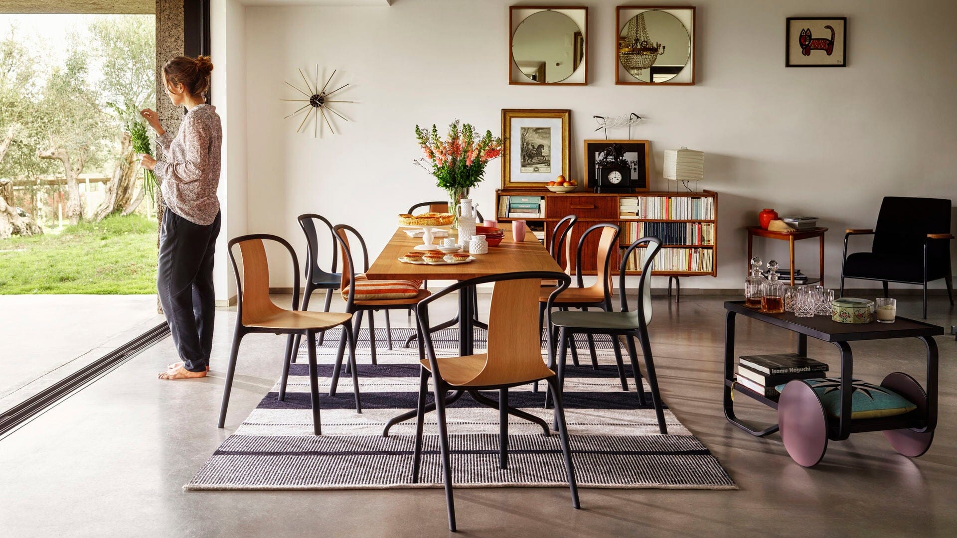 Belleville Side Chair Wood Side/Dining Vitra 