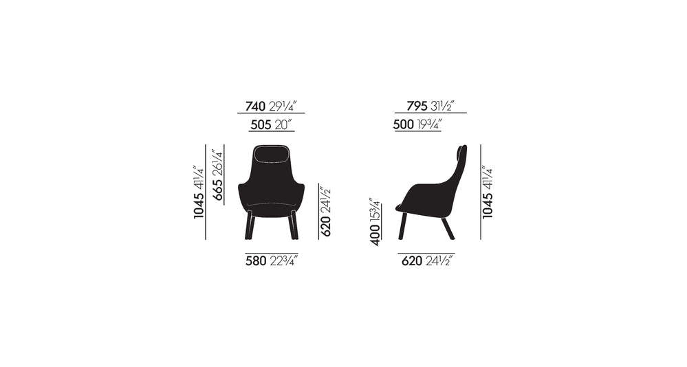 HAL Lounge Chair Integrated Seat Cushion