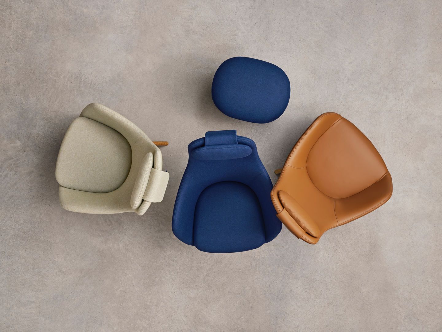 HAL Lounge Chair & Ottoman Loose Seat Cushion