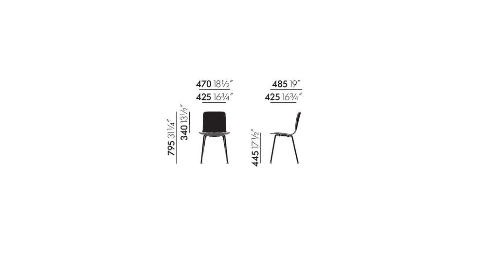 Hal Ply Tube Chair Side/Dining Vitra 