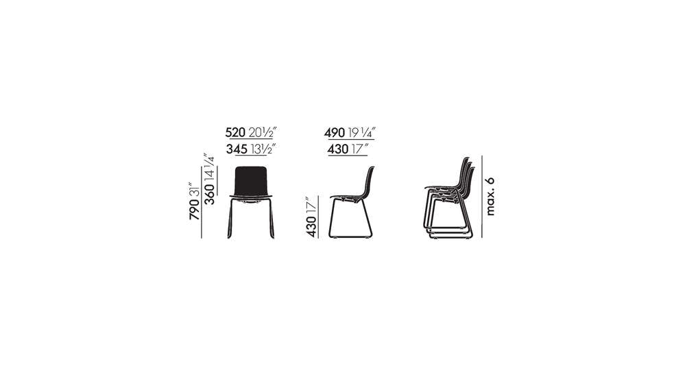 HAL RE Sled Chair