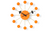 Nelson Ball Clock Orange Clocks Vitra 