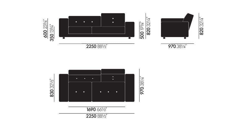 Polder Compact Sofa sofa Vitra 