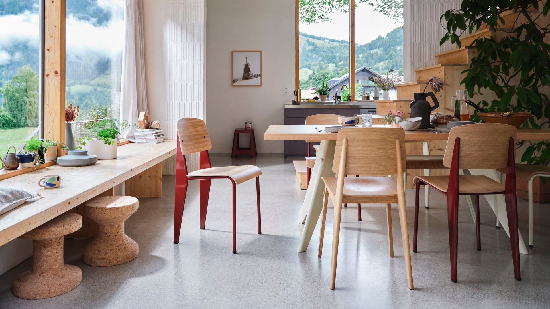 Chaise Tout Bois Side/Dining Vitra 