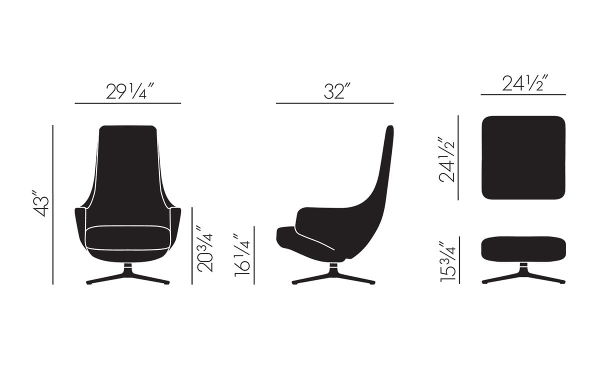 Repos Lounge Chair & Ottoman lounge chair Vitra 