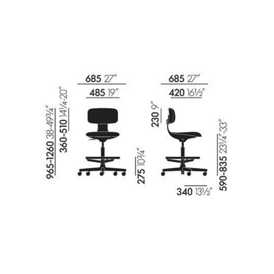 Rookie High Task Chair task chair Vitra 