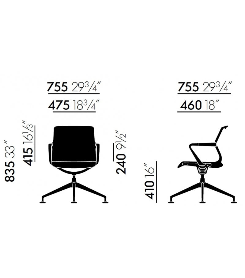 Unix Four Star Base Office Chair