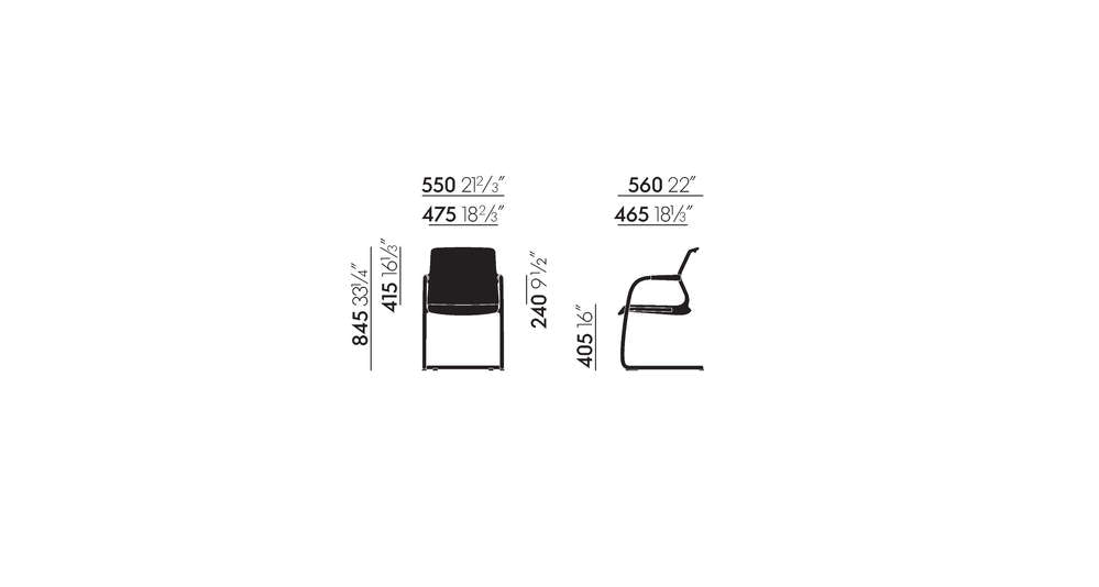 Unix Office Chair - Cantilever Base