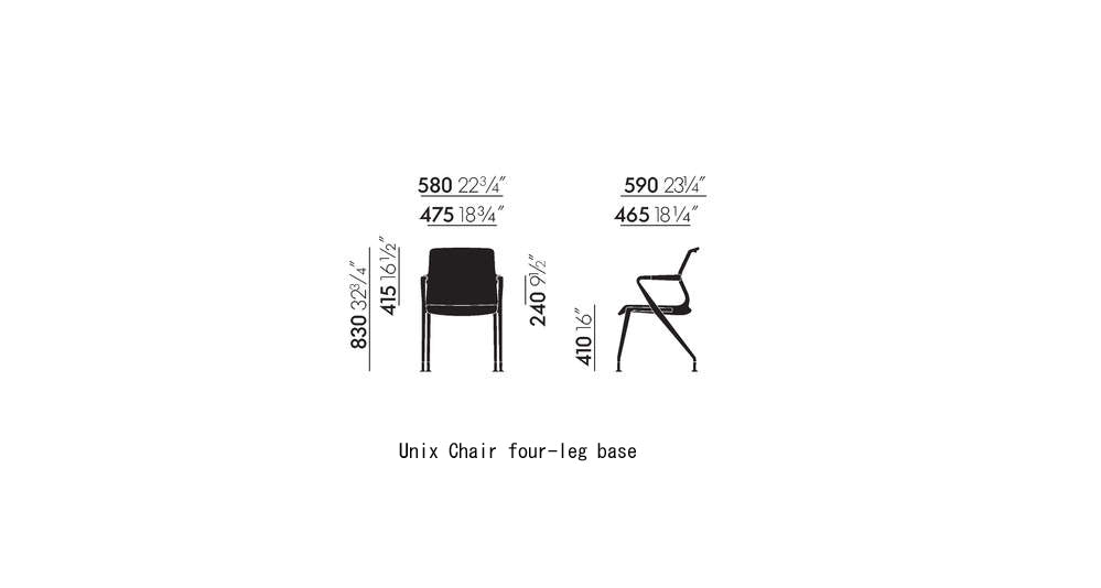 Unix Office Chair - Four Legged Base