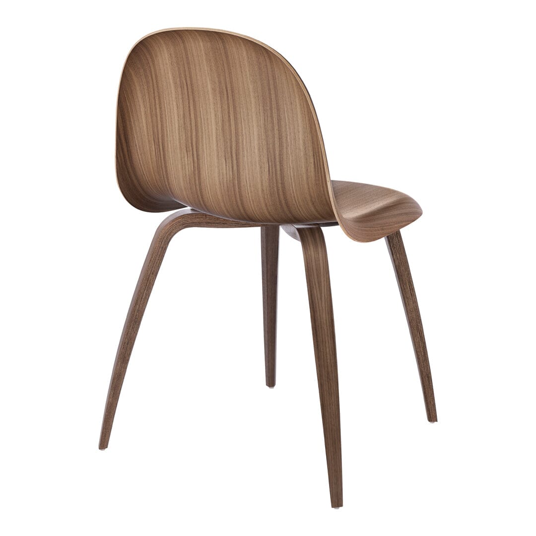 3D Dining Chair - Wood Base Dining Chair Gubi 
