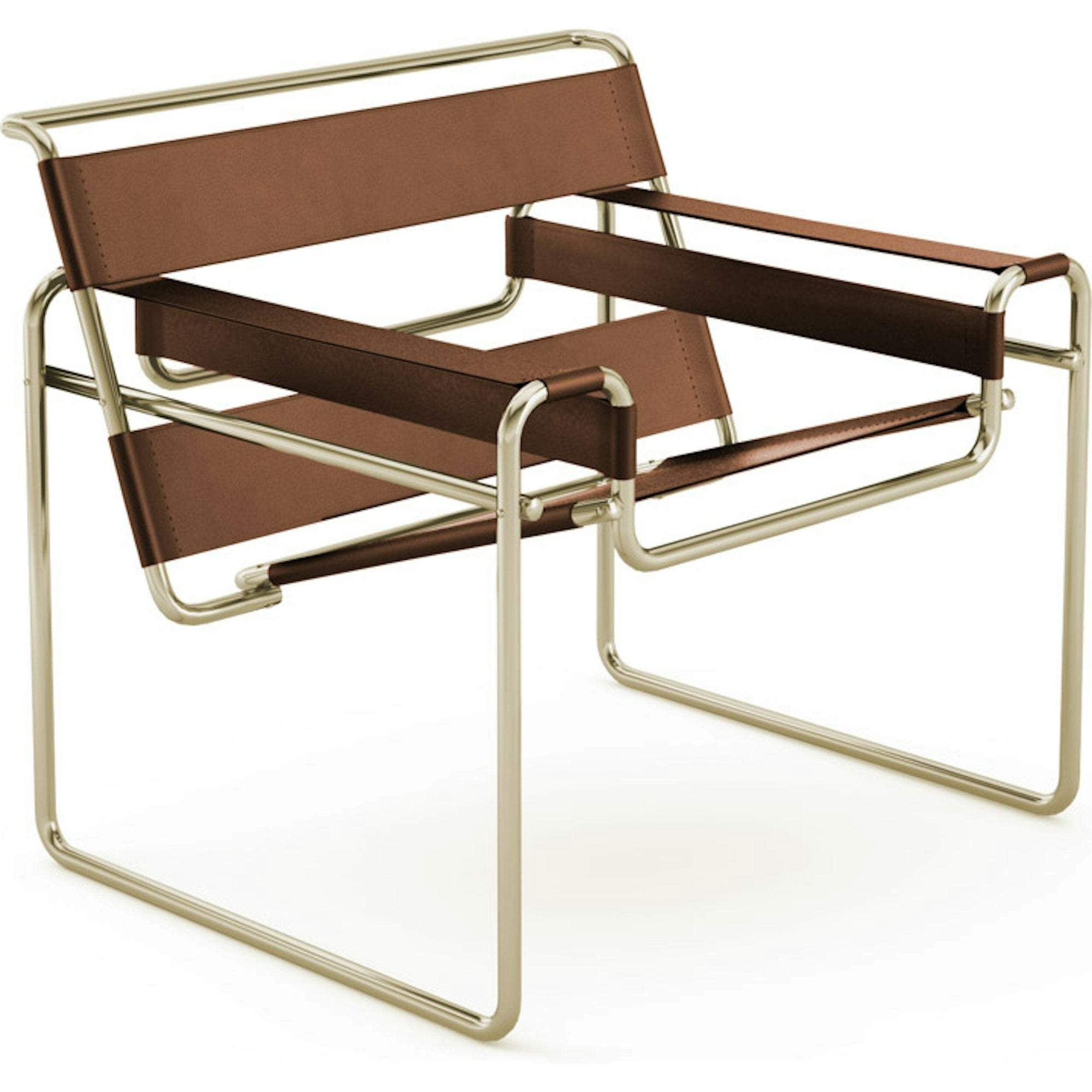 Wassily Chair - Gold lounge chair Knoll Belting Leather Warm Beige 