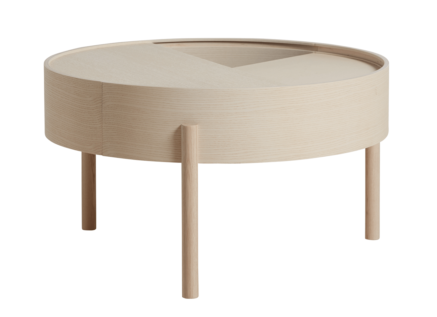 Arc Coffee Table Coffee table Woud Small White Pigmented Ash 