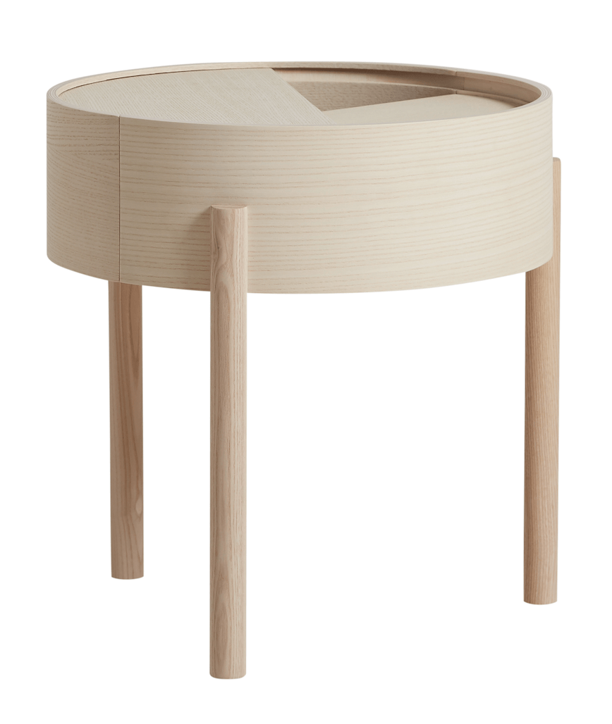 Arc Side Table side/end table Woud White Pigmented Ash 