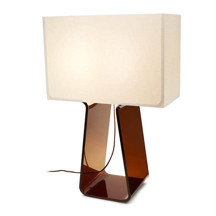Tube Top Table Lamp Table Lamps Pablo 21" - White Shade / Charcoal Body 