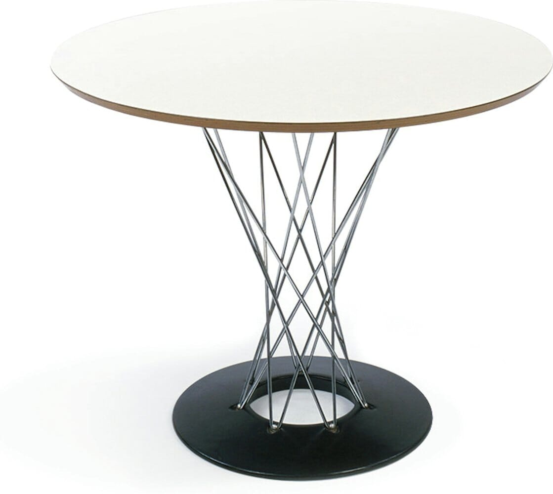 Noguchi Cyclone Dining Table Dining Tables Knoll White Laminate 36" diameter 
