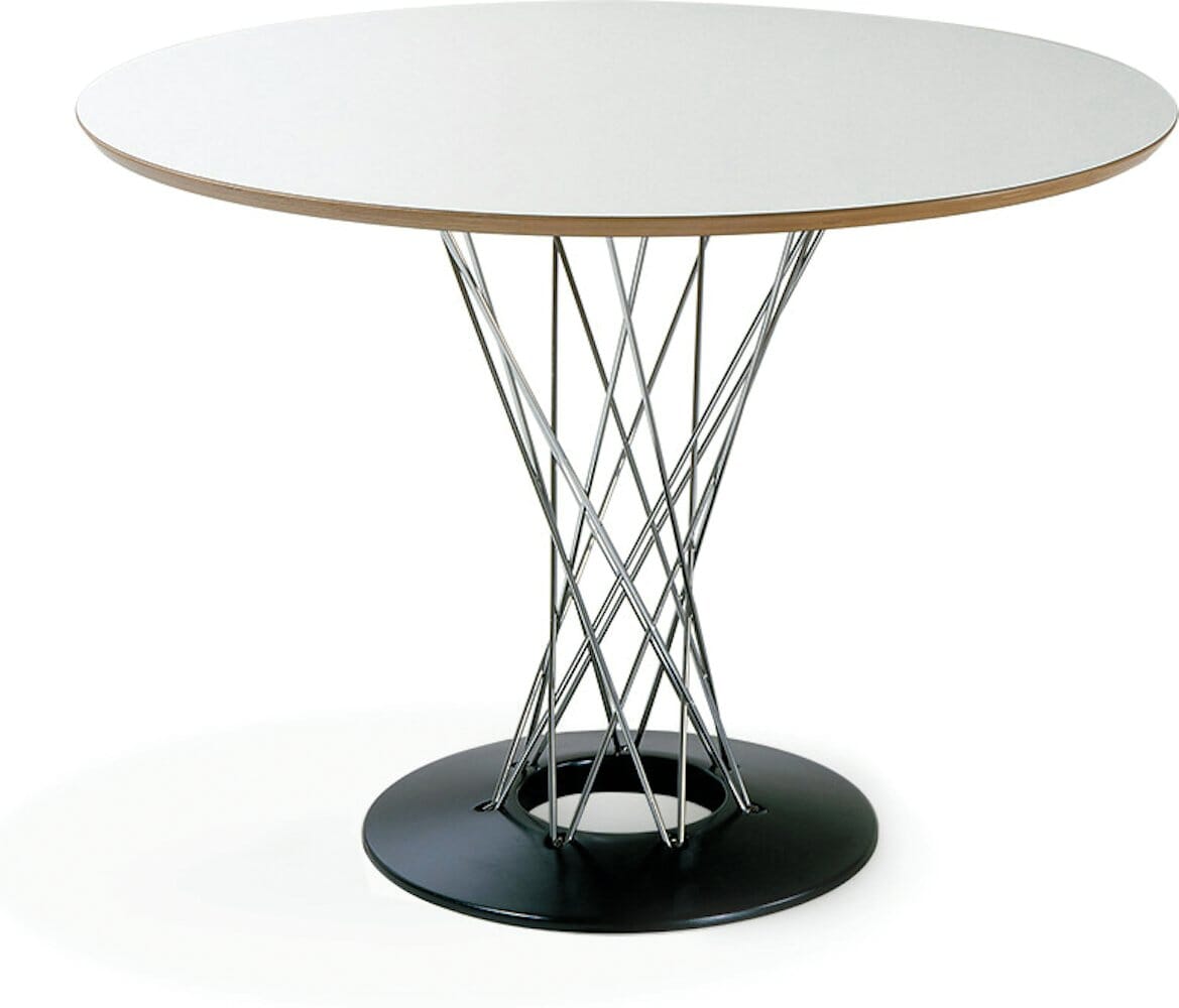 Noguchi Cyclone Dining Table Dining Tables Knoll White Laminate 42" diameter 